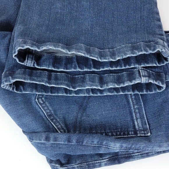 Fat Face UK Fly Flare 70's Inspired Denim Blue Jeans Sz 14 R - Picture 13 of 16